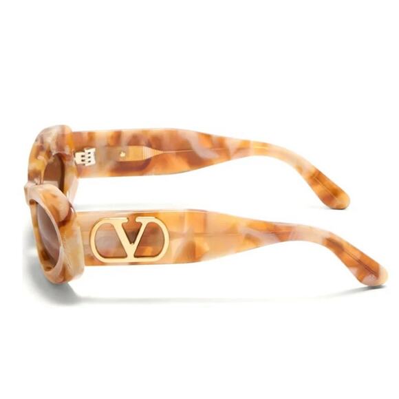 New! Valentino Women\'s Brown Oval Sunglasses, VLS 178D, Authentic Retail $590 main image 6